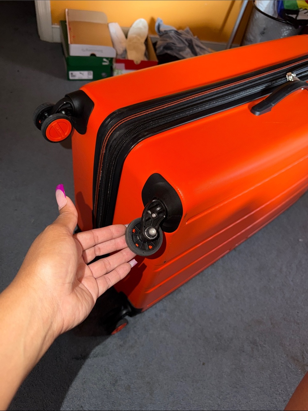 Bright Orange 30” Hard-Shell Spinner Suitcase - Picture 7 of 11